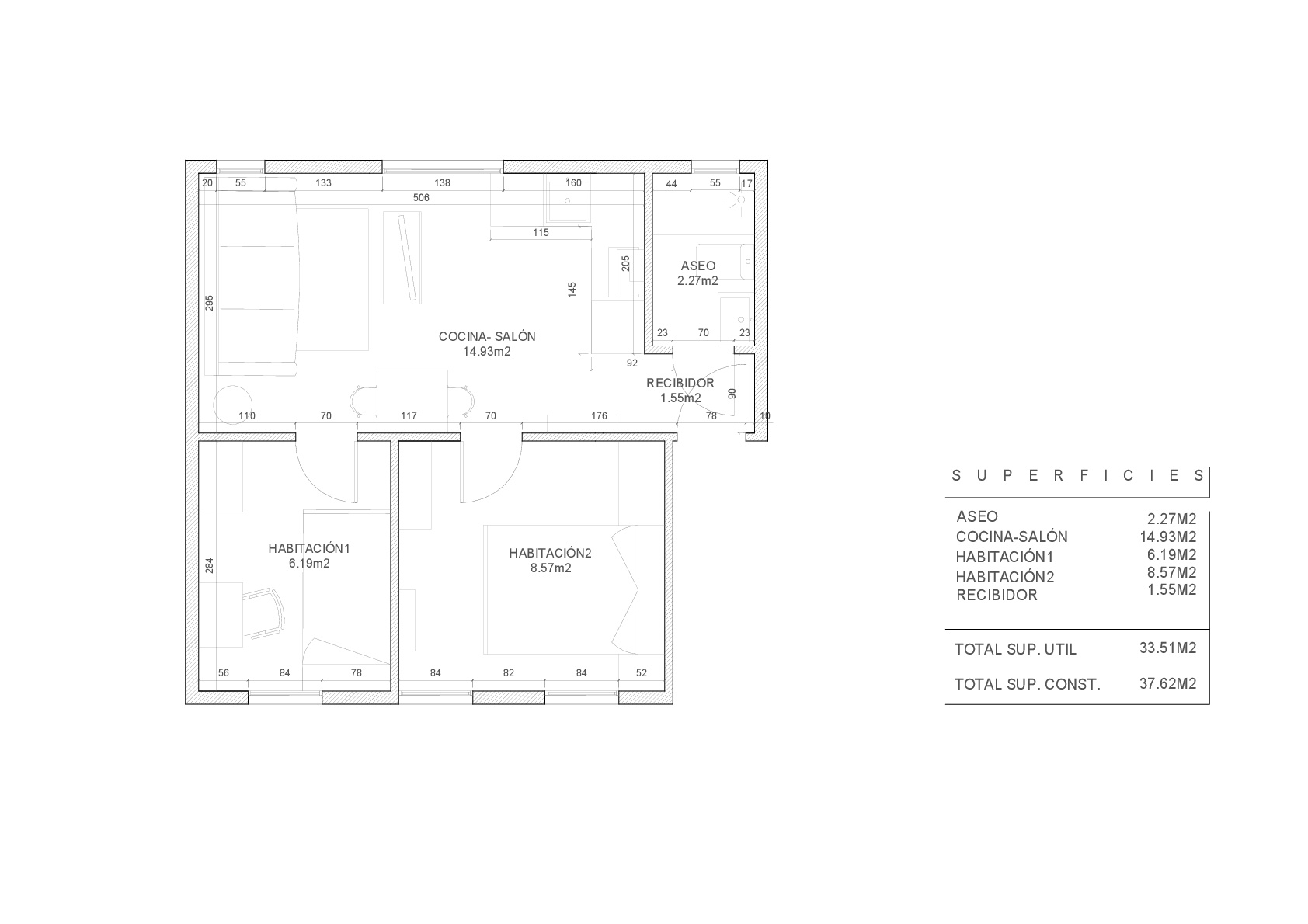 planta acotada y sup. e 1-50-001